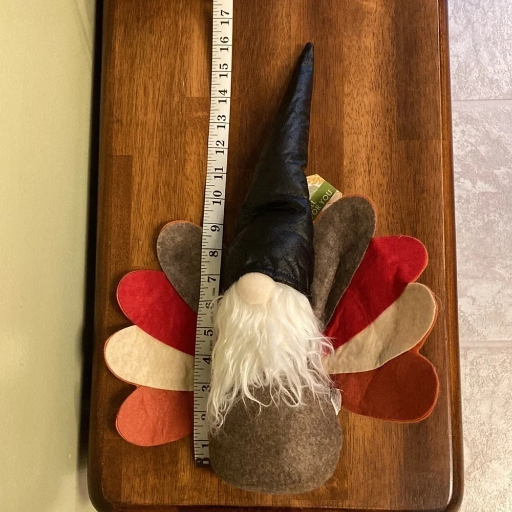 NWT!  FALL FOR YOU Thanksgiving Felted STUFFED Turkey Gnome